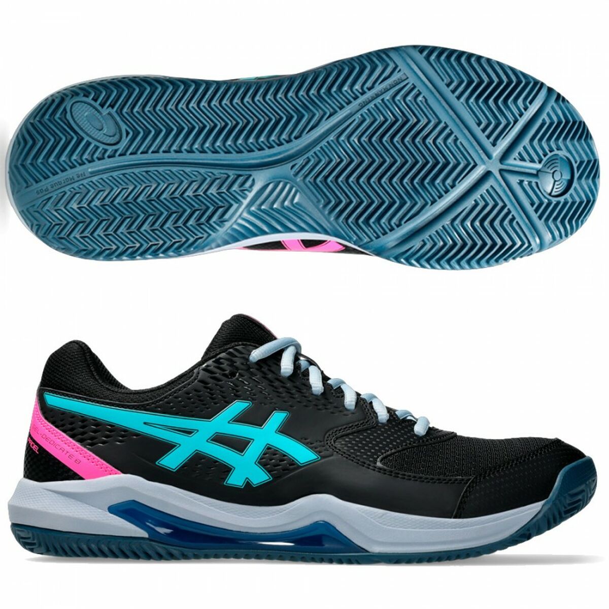 Adult's Padel Trainers Asics GEL DEDICATE 8 PADEL 1041A414 001 Black - Urbantrek