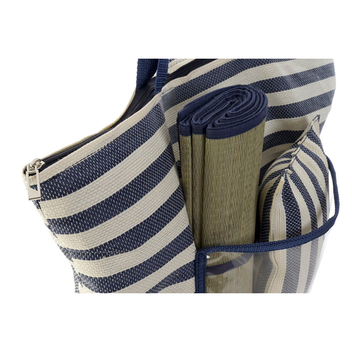 Beach Bag DKD Home Decor 55 x 17 x 35 cm Canvas Red Blue PVC (2 Units) - Urbantrek