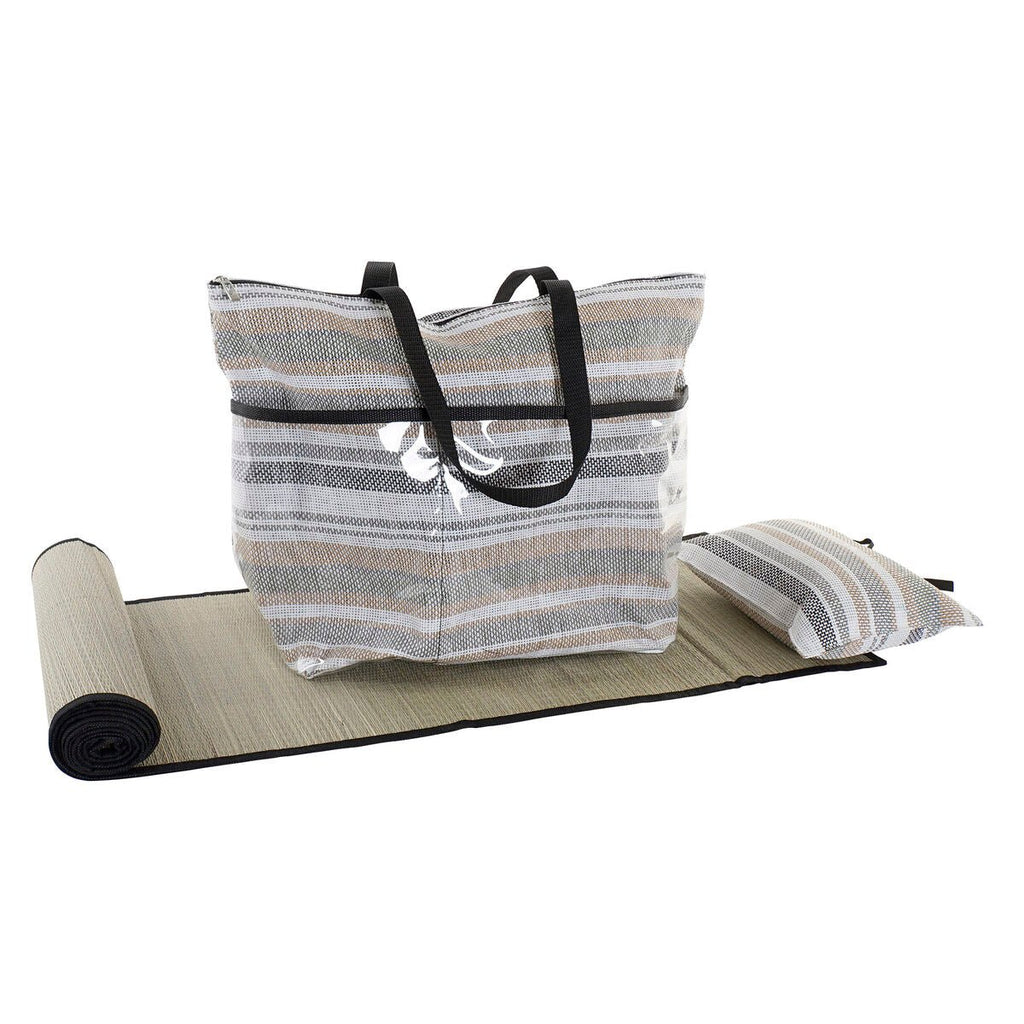 Beach Bag DKD Home Decor Blue Brown Green Grey Mint PVC Canvas 44 x 23 x 62 cm (2 Units) - Urbantrek