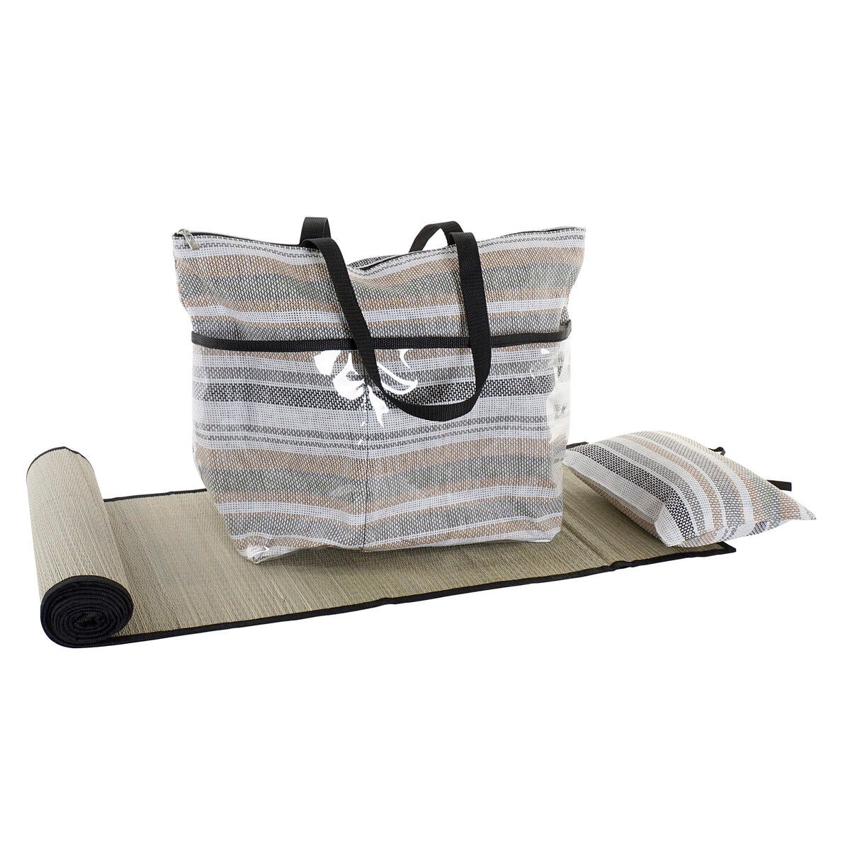 Beach Bag DKD Home Decor Blue Brown Green Grey Mint PVC Canvas 44 x 23 x 62 cm (2 Units) - Urbantrek