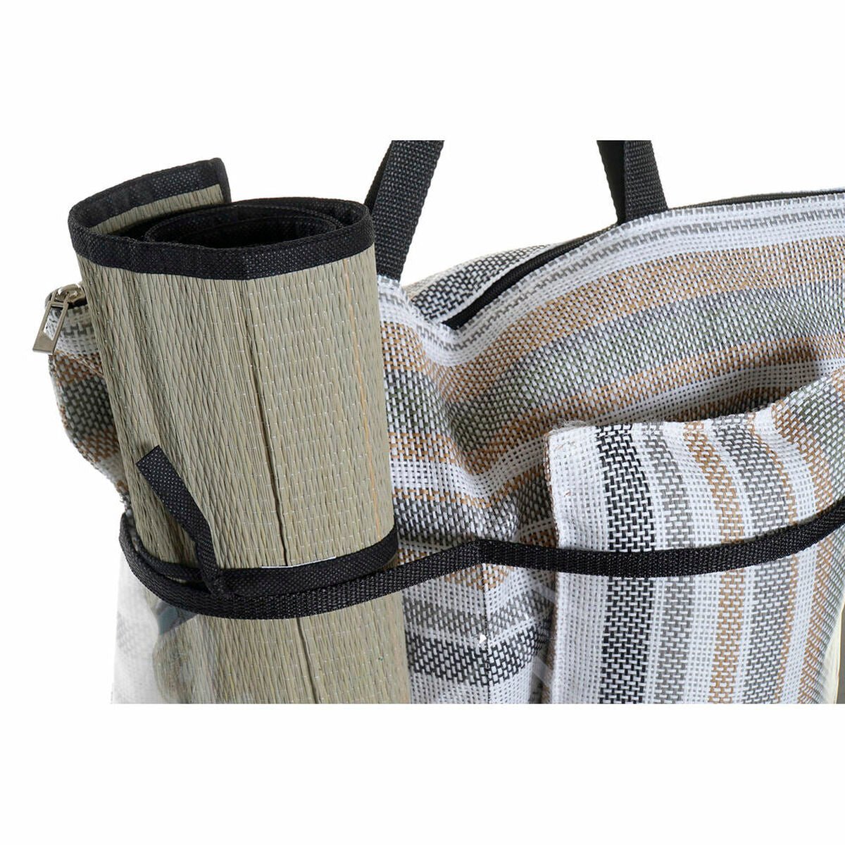 Beach Bag DKD Home Decor Blue Brown Green Grey Mint PVC Canvas 44 x 23 x 62 cm (2 Units) - Urbantrek