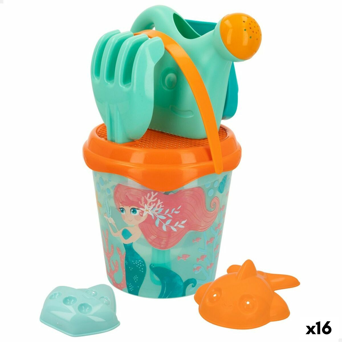 Beach toys set Colorbaby polypropylene (16 Units) - Urbantrek
