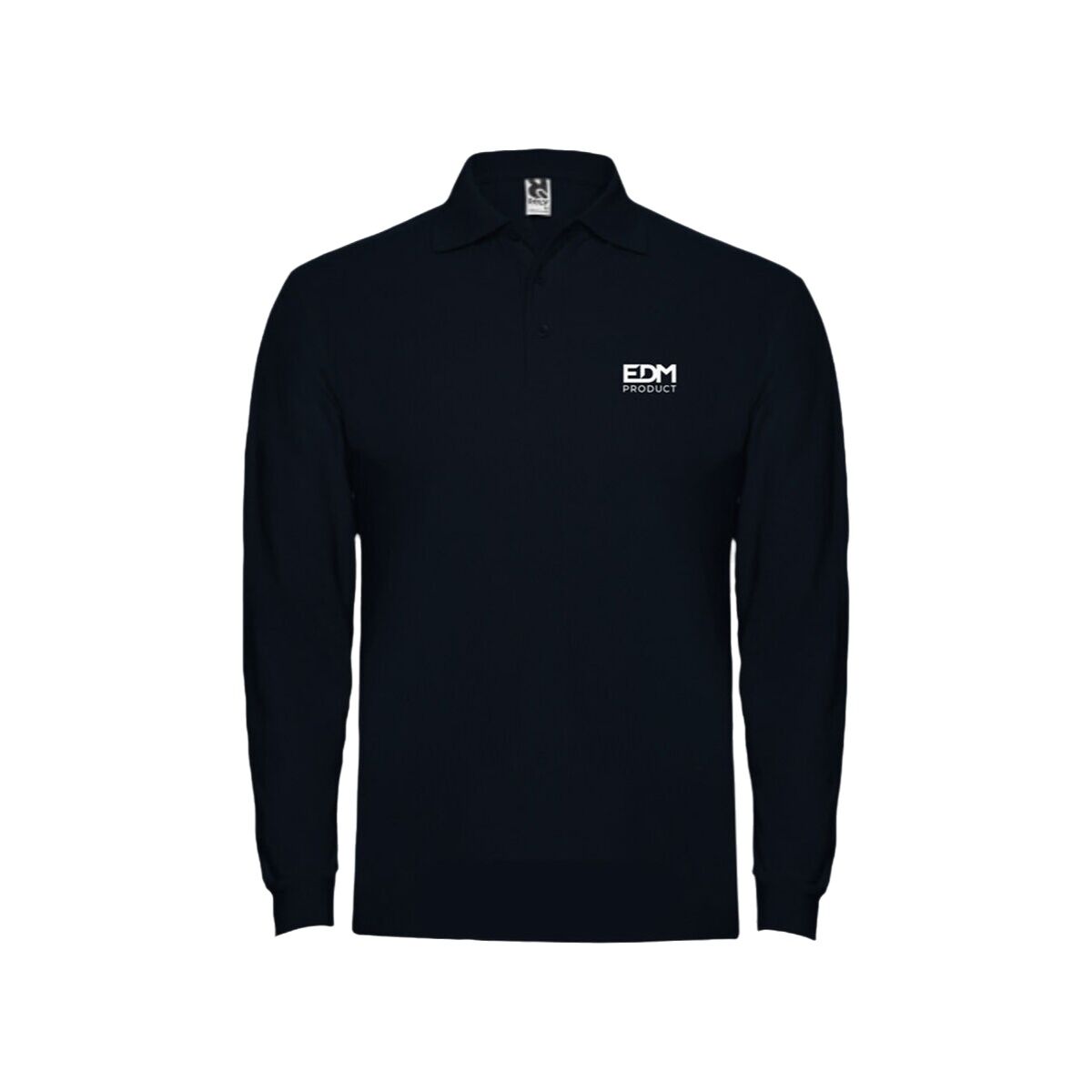 Men's Long Sleeve Polo EDM Black - Urbantrek