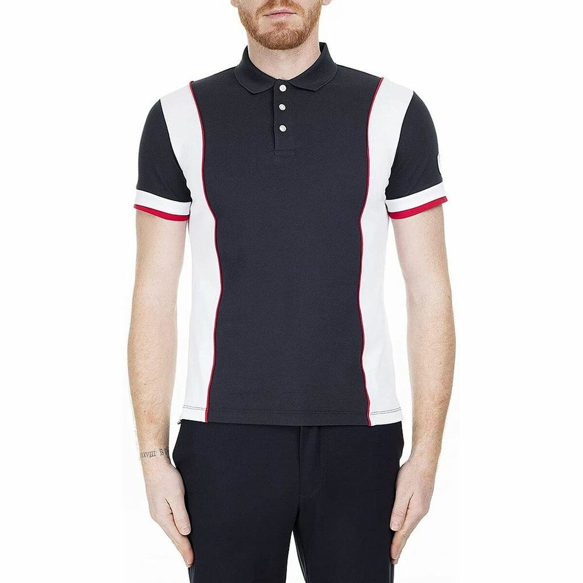 Men’s Short Sleeve Polo Shirt Armani Jeans 3GPF81 PJ61Z C1578 Navy Cotton (M) - Urbantrek