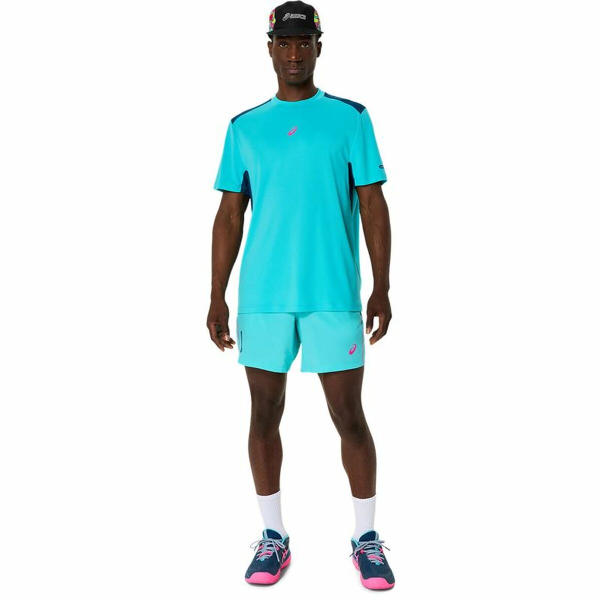 Men’s Short Sleeve T-Shirt Asics Padel Court Ss Top Blue Sky blue - Urbantrek