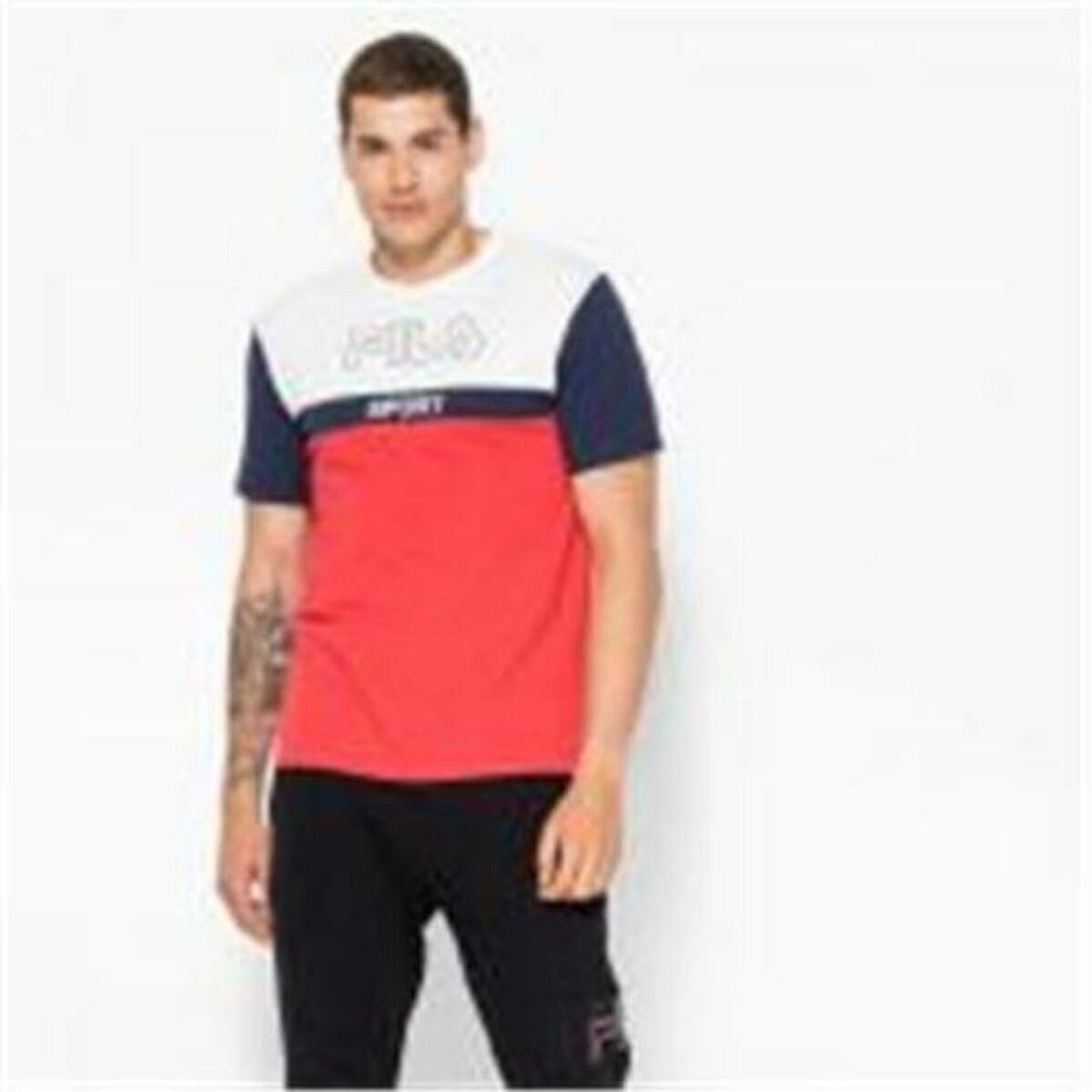 Men’s Short Sleeve T-Shirt Fila 682859 White - Urbantrek
