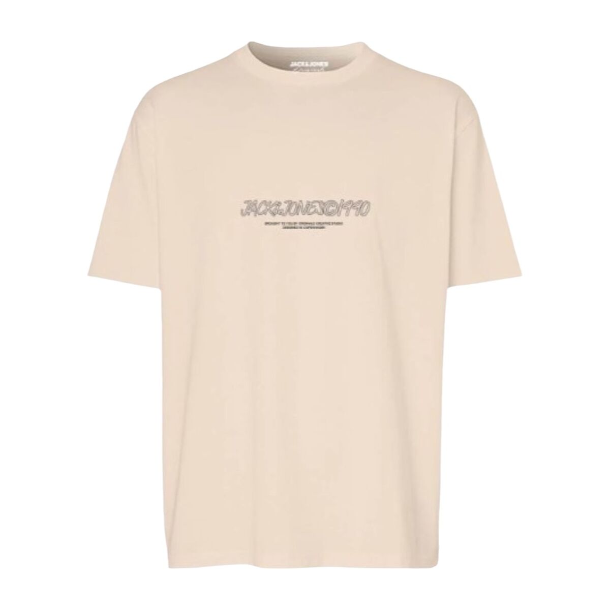 Men’s Short Sleeve T-Shirt Jack & Jones JORBRONX TEE SS CREW NECK FST 12263936 Beige - Urbantrek