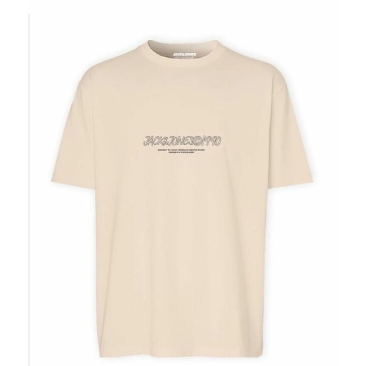 Men’s Short Sleeve T-Shirt Jack & Jones JORBRONX TEE SS CREW NECK FST 12263936 Beige - Urbantrek