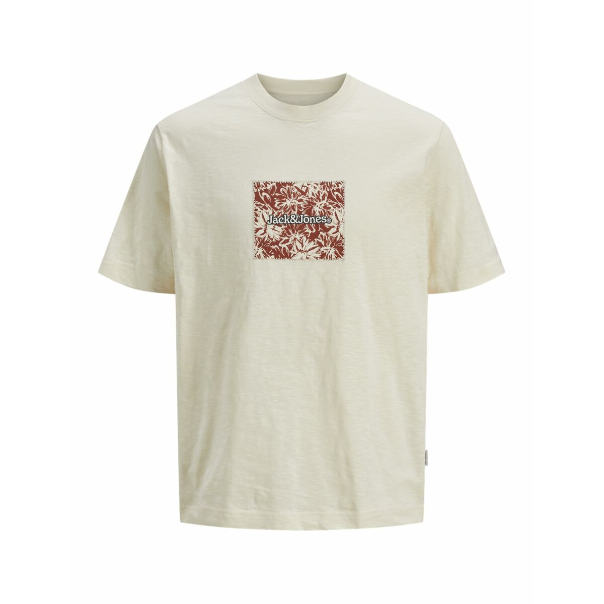 Men’s Short Sleeve T-Shirt Jack & Jones JORSPLIT AOP BRANDING TEE 12272993 Beige - Urbantrek