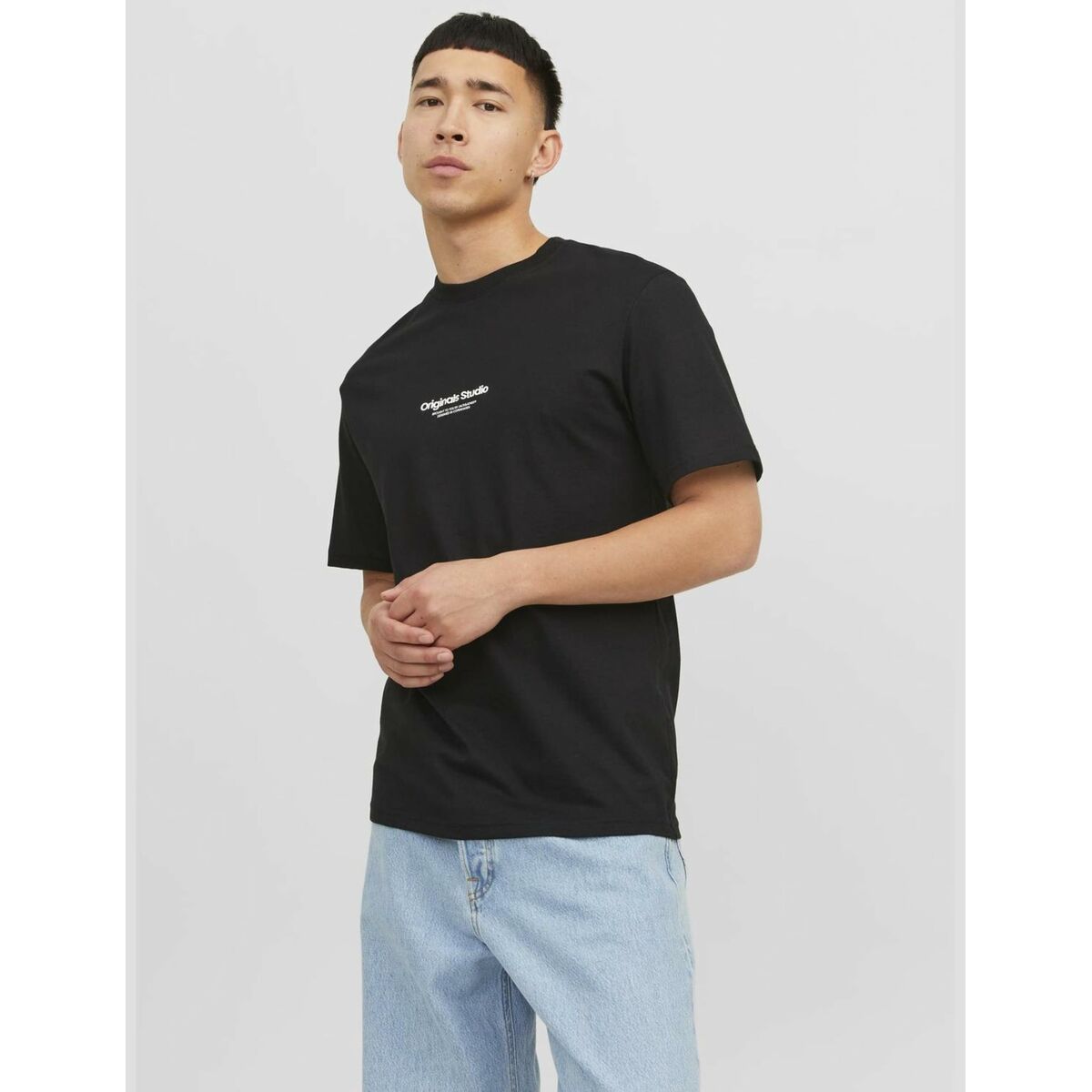 Men’s Short Sleeve T-Shirt Jack & Jones JORVESTERBRO TEE SS 12240121 Black - Urbantrek