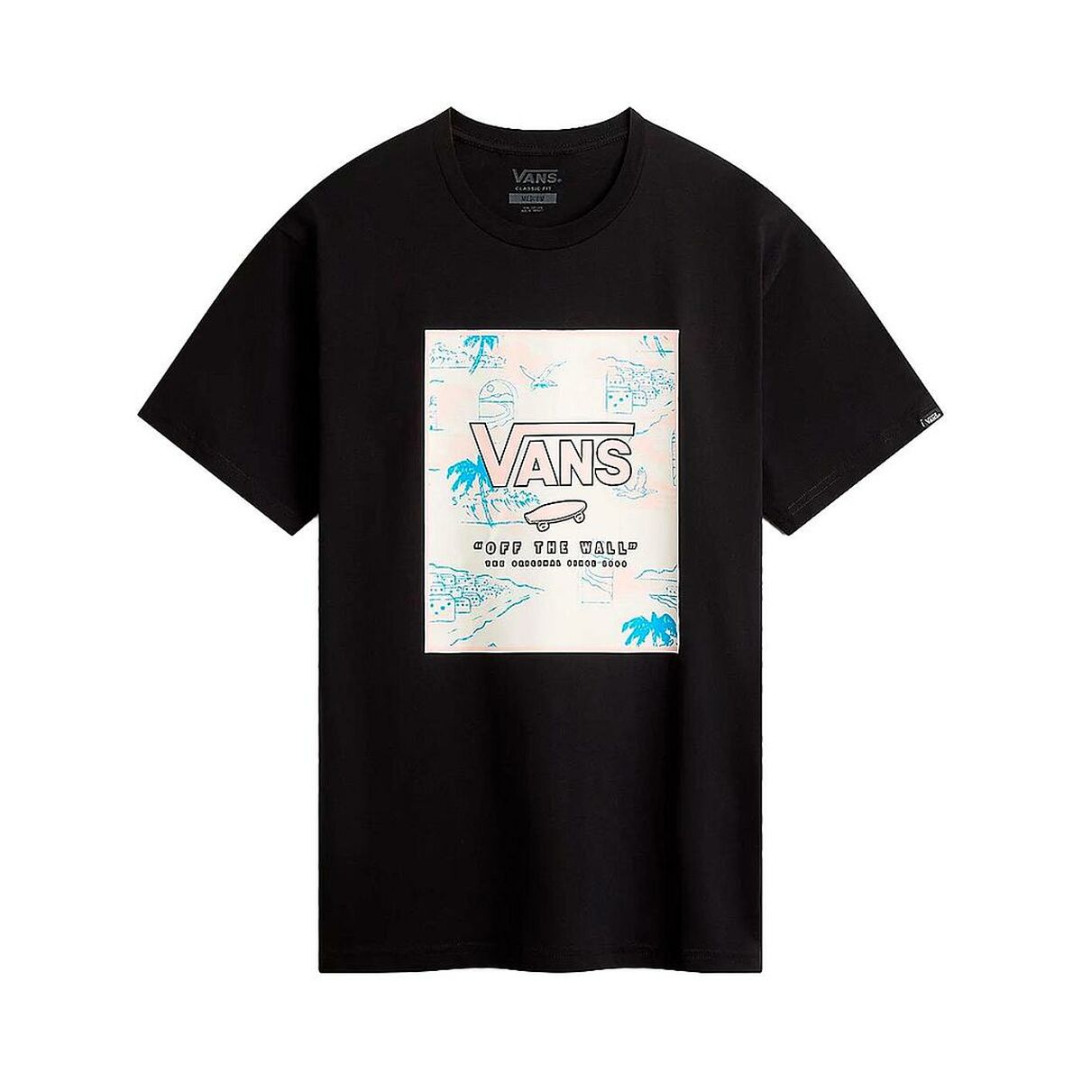 Men’s Short Sleeve T-Shirt Vans MN CLASSIC PRINT BOX VN0A5E7YCYV1 Orange - Urbantrek