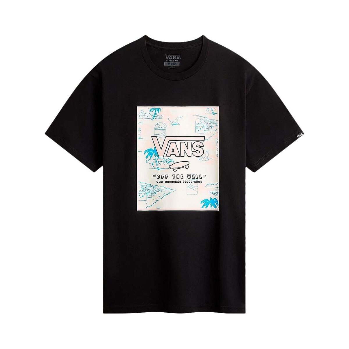 Men’s Short Sleeve T-Shirt Vans MN CLASSIC PRINT BOX VN0A5E7YCYV1 Orange - Urbantrek