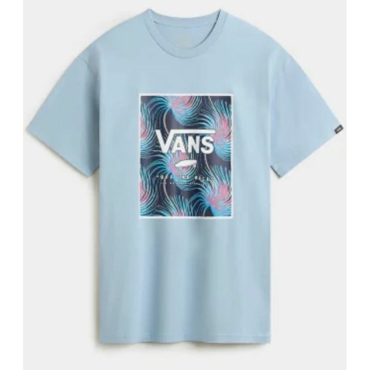 Men’s Short Sleeve T-Shirt Vans MN CLASSIC PRINT BOX VN0A5E7YCZI1 Blue - Urbantrek