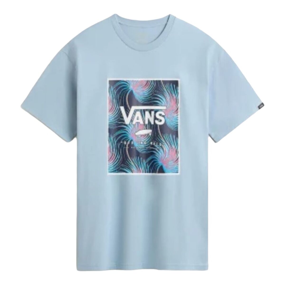 Men’s Short Sleeve T-Shirt Vans MN CLASSIC PRINT BOX VN0A5E7YCZI1 Blue - Urbantrek