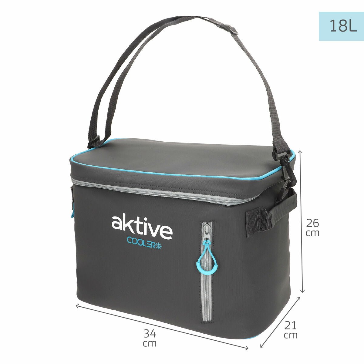 Portable Fridge Aktive 18 L 34 x 26 x 21 cm Black (6 Units) - Urbantrek
