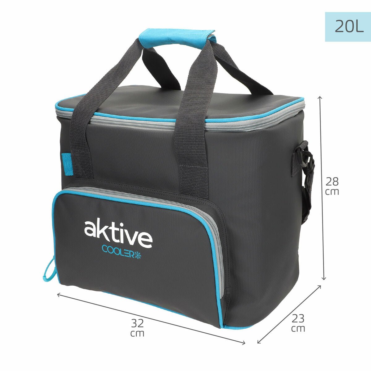 Portable Fridge Aktive 20 L 32 x 28 x 23 cm Black (4 Units) - Urbantrek