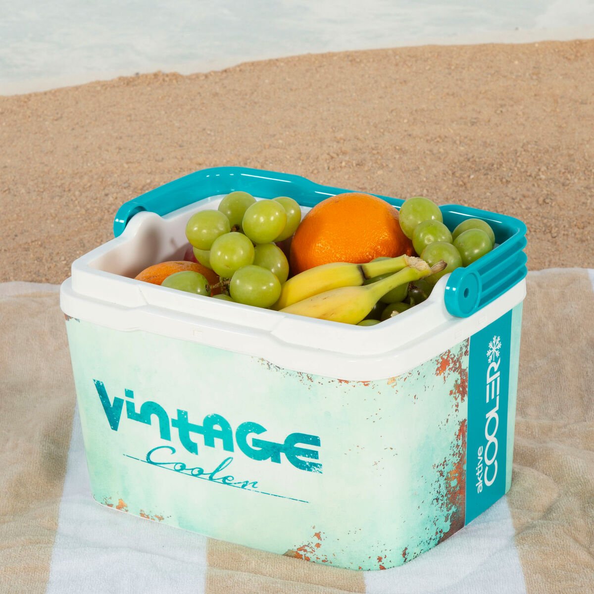 Portable Rigid Cooler Aktive 5 L 28 x 19 x 21 cm Blue (6 Units) - Urbantrek