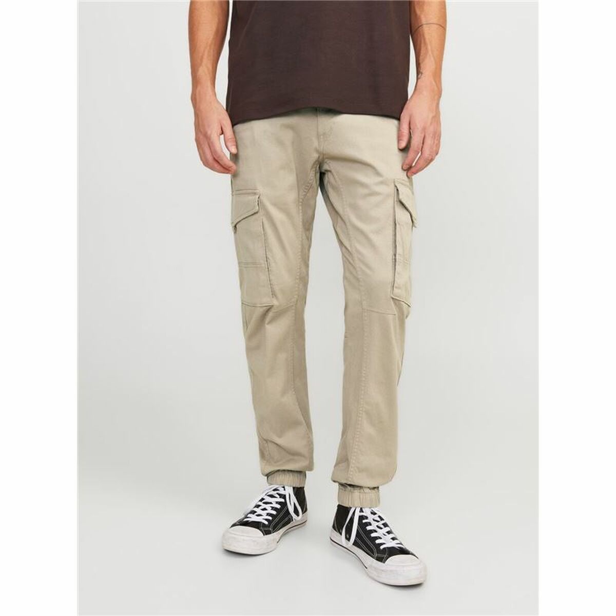 Trousers Jack & Jones JPSTPAUL JJFLAKE CARGO CROCKERY NOOS 12193754 Beige - Urbantrek
