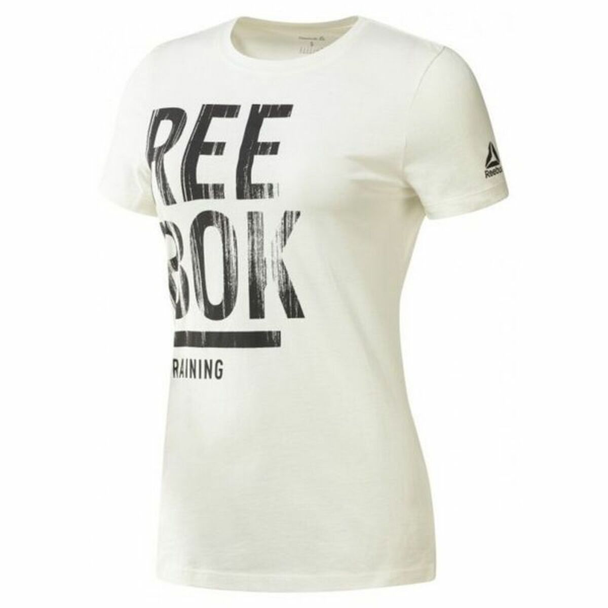 Women’s Short Sleeve T-Shirt Reebok Training Split Tee White - Urbantrek