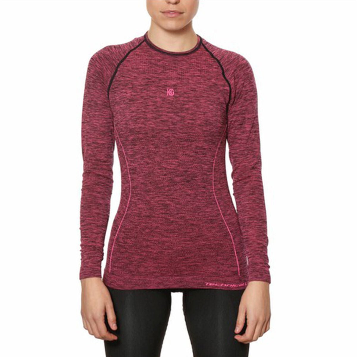 Women’s Thermal T-shirt Sport Hg Hg - 8052 Black Magenta - Urbantrek